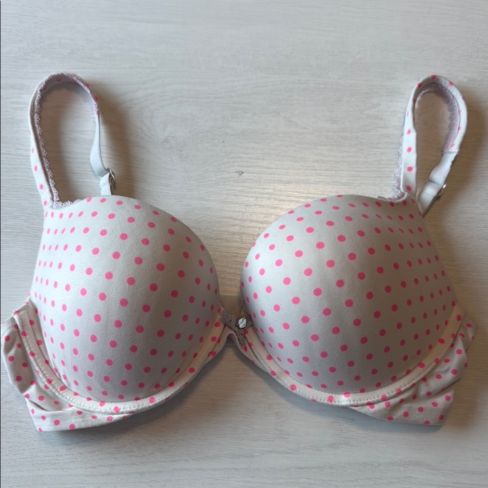 Victoria's Secret Pink Polka Dot Bra size 34D